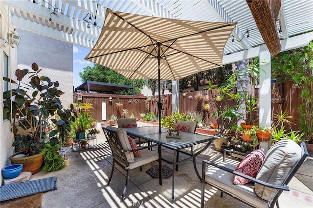 861 Shade Tree Way, Corona, CA 92878 - fenced backyard featuring outdoor dining area, a pergola, and a patio