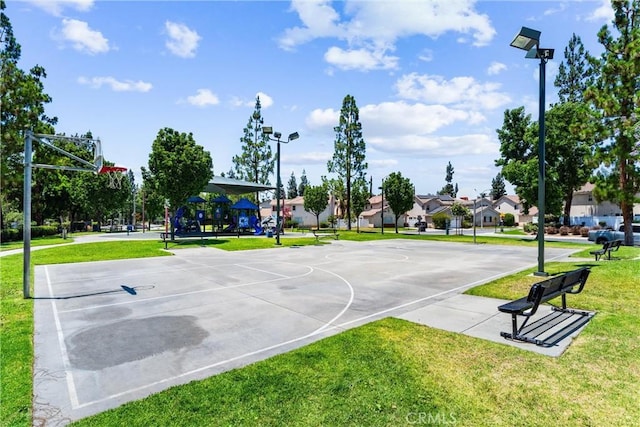861 Shade Tree Way, Corona, CA 92878 - view of basketball court featuring community basketball court and a yard