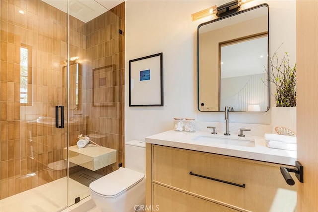 16711 Moorpark St, Encino, CA 91436 - full bathroom featuring vanity and a shower stall