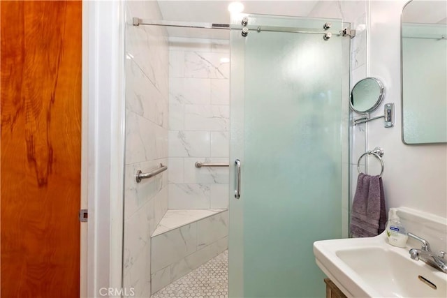 8356 Duarte Rd, San Gabriel, CA 91775 - bathroom with a sink and a stall shower