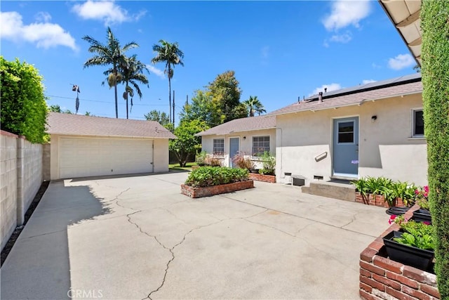 8356 Duarte Rd, San Gabriel, CA 91775 - view of patio with a detached garage and an outdoor structure
