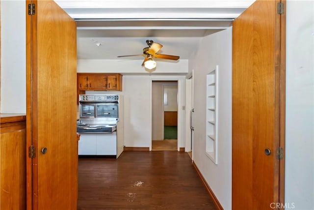 8356 Duarte Rd, San Gabriel, CA 91775 - hall with dark wood-style floors and baseboards