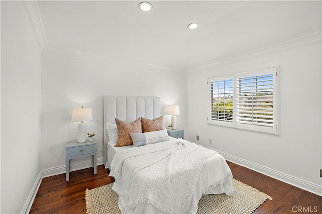 42 Fairlane Rd, Laguna Niguel, CA 92677 - bedroom featuring ornamental molding, hardwood / wood-style floors, and recessed lighting