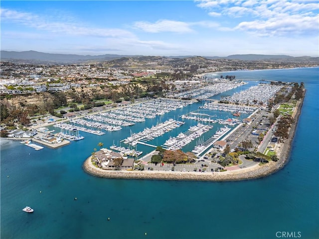 42 Fairlane Rd, Laguna Niguel, CA 92677 - aerial view of numerous boat docks and a water and mountain view