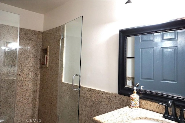 18347 Saticoy St Unit 33, Reseda, CA 91335 - full bathroom featuring vanity and a stall shower