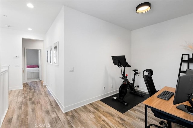 5 Zacate St, Rancho Mission Viejo, CA 92694 - exercise area featuring light wood-style flooring and recessed lighting