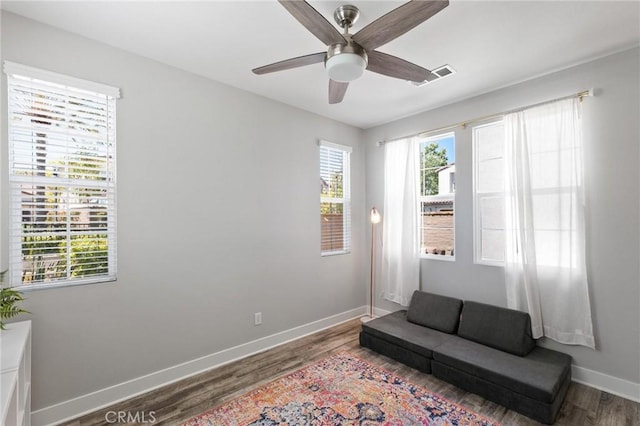 5 Zacate St, Rancho Mission Viejo, CA 92694 - sitting room with wood finished floors and a ceiling fan