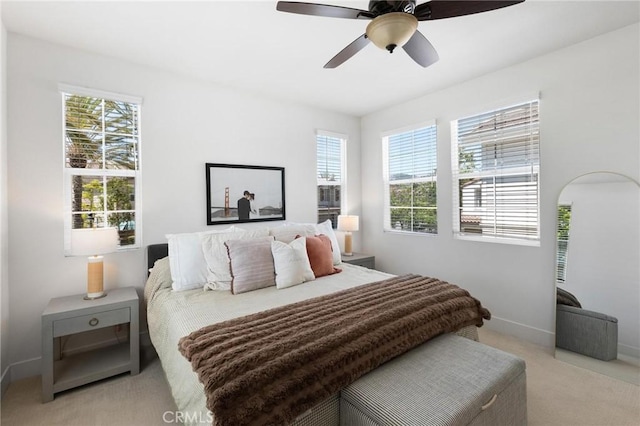 5 Zacate St, Rancho Mission Viejo, CA 92694 - bedroom featuring light carpet, multiple windows, and a ceiling fan