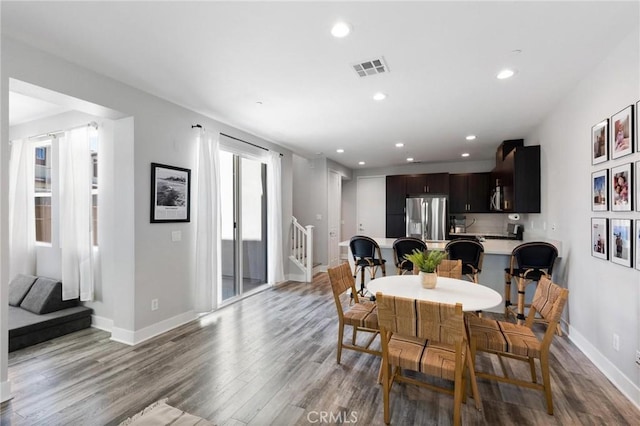 5 Zacate St, Rancho Mission Viejo, CA 92694 - dining area featuring stairs, light wood finished floors, and recessed lighting