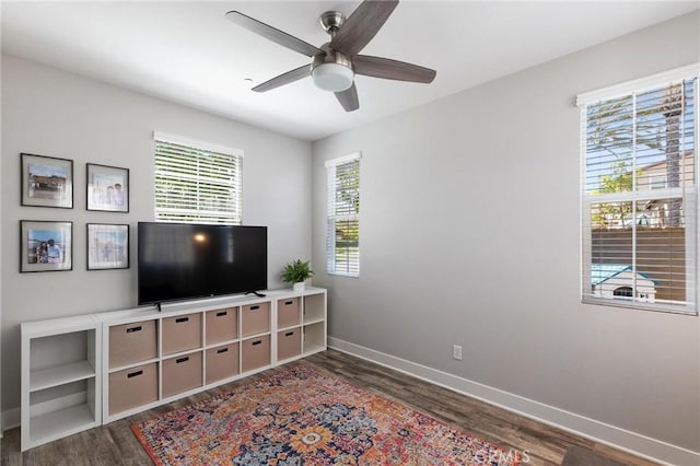 5 Zacate St, Rancho Mission Viejo, CA 92694 - interior space with wood finished floors and a ceiling fan
