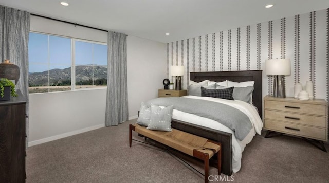 32739 Crystal Cove Ct, Winchester, CA 92596 - carpeted bedroom with a mountain view and recessed lighting