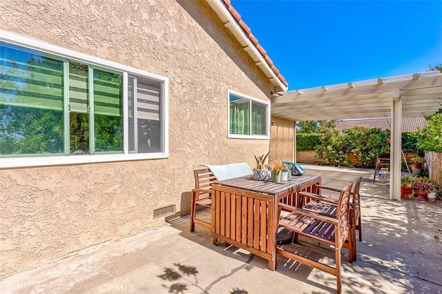 2580 Crown Way, Fullerton, CA 92833 - view of patio featuring outdoor dining area and a pergola