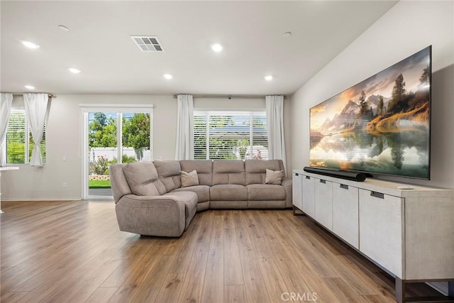 247 Lockhart Way, West Covina, CA 91790 - living room featuring light wood finished floors and recessed lighting