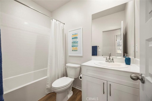 247 Lockhart Way, West Covina, CA 91790 - bathroom featuring wood finished floors, vanity, and shower / bath combination with curtain