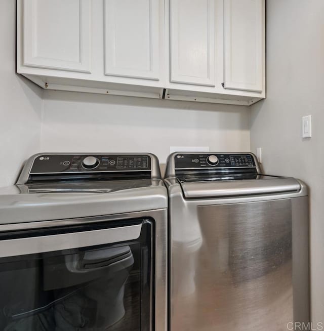 8438 Valley View Trl, Pine Valley, CA 91962 - washroom featuring washing machine and clothes dryer and cabinet space