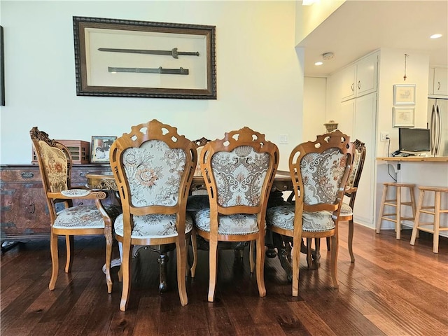 1402 Golden Rain Rd Unit 55G, Seal Beach, CA 90740 - dining room with hardwood / wood-style flooring and recessed lighting