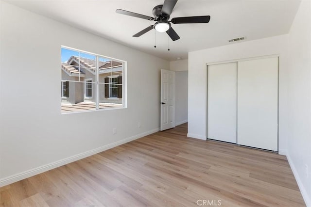 14080 Crestline Pl, Rancho Cucamonga, CA 91739 - unfurnished bedroom with wood finished floors, a closet, and ceiling fan