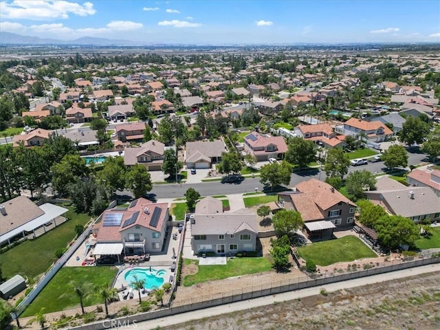 14080 Crestline Pl, Rancho Cucamonga, CA 91739 - aerial view of residential area with a pool area and a mountainous background