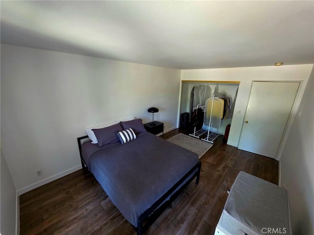 6815 Remmet Ave Unit 217, Canoga Park, CA 91303 - bedroom with wood finished floors and a closet