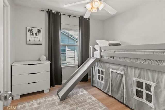 9180 Araujo Ct, Atascadero, CA 93422 - bedroom featuring light wood-style flooring and a ceiling fan