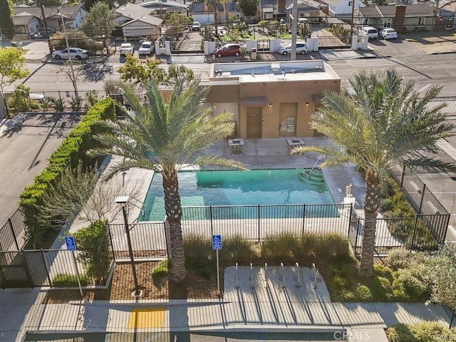 12801 N Watt Ln Unit A, Sylmar, CA 91342 - aerial view of residential area featuring a pool area