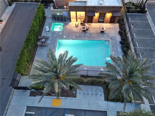 12801 N Watt Ln Unit A, Sylmar, CA 91342 - view from above of property featuring a pool