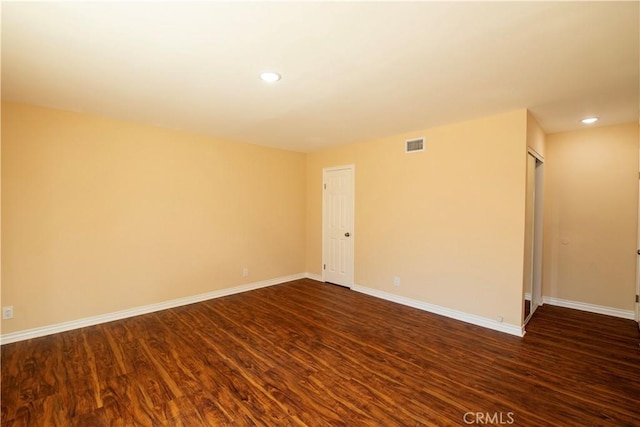 10345 Encino Ave, Granada Hills, CA 91344 - spare room with dark wood-style floors and recessed lighting
