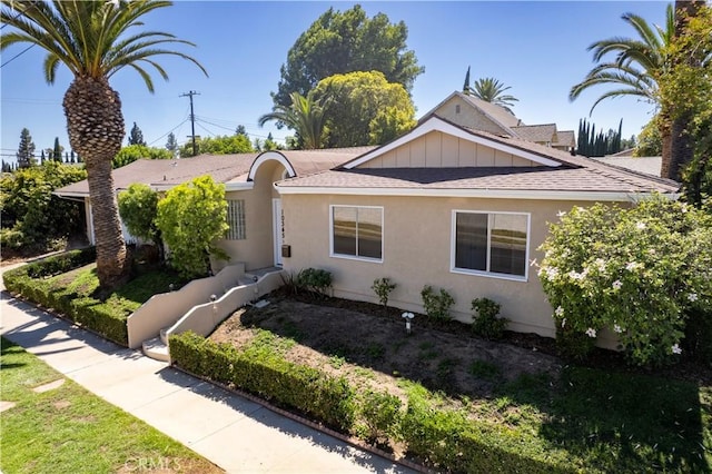 10345 Encino Ave, Granada Hills, CA 91344 - single story home featuring stucco siding and roof with shingles