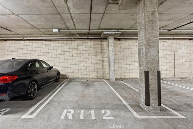 505 Falling Leaf, Monrovia, CA 91016 - parking garage featuring concrete block wall