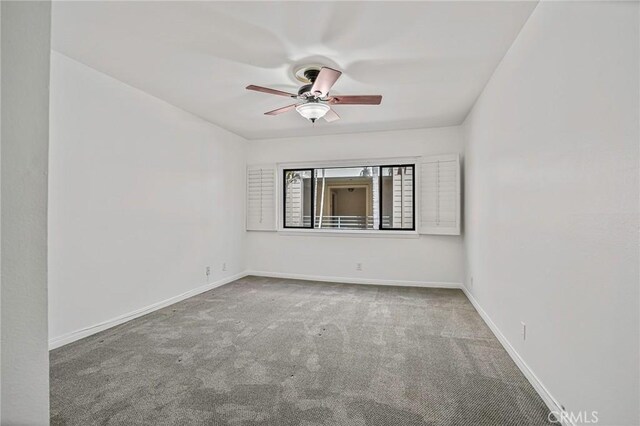 120 The Unit 210, Redondo Beach, CA 90277 - empty room featuring a ceiling fan and carpet floors