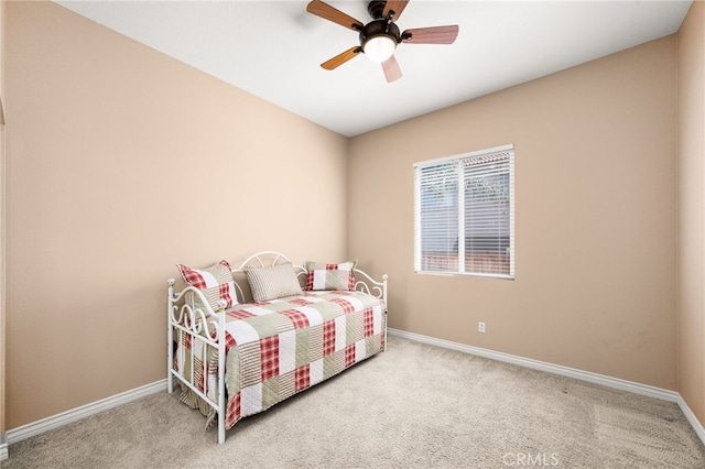 14067 Glendale Ct, Rancho Cucamonga, CA 91739 - carpeted bedroom with baseboards and ceiling fan