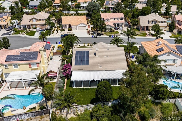 14067 Glendale Ct, Rancho Cucamonga, CA 91739 - aerial view of residential area with a pool area