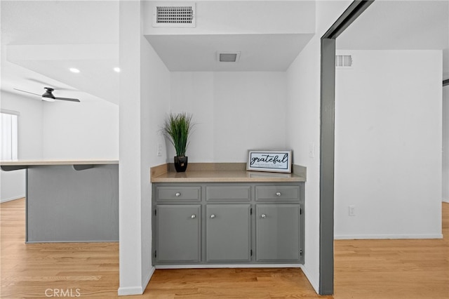 4320 Glencoe Ave Unit 2, Marina Del Rey, CA 90292 - detailed view of wood finished floors, ceiling fan, and recessed lighting