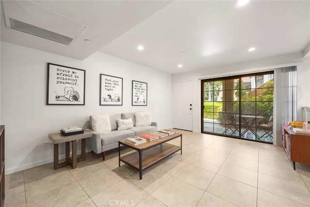 1068 Calle Del Cerro Unit 1521, San Clemente, CA 92672 - living room with recessed lighting and light tile patterned floors