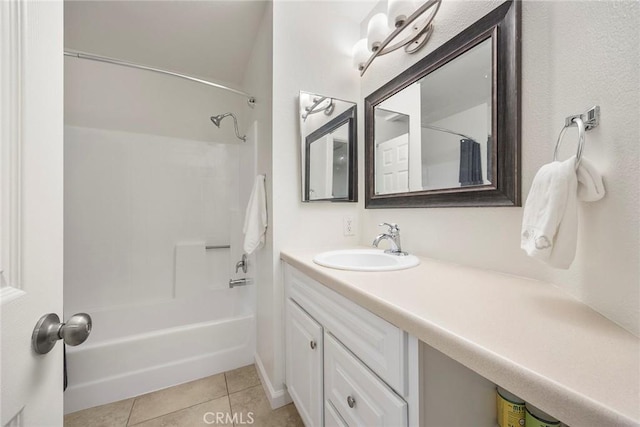 1068 Calle Del Cerro Unit 1521, San Clemente, CA 92672 - full bathroom featuring tile patterned flooring, vanity, and  shower combination