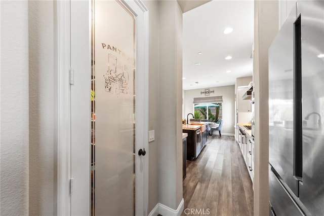 982 Camino Del Arroyo Dr Unit 49, San Marcos, CA 92078 - entrance foyer featuring wood finished floors and recessed lighting