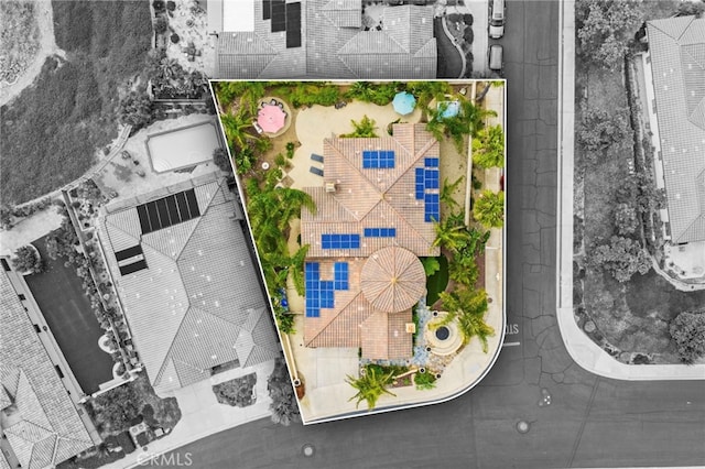 982 Camino Del Arroyo Dr Unit 49, San Marcos, CA 92078 - aerial view of property and surrounding area featuring property parcel outlined
