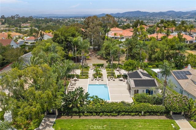 982 Camino Del Arroyo Dr Unit 49, San Marcos, CA 92078 - aerial view of residential area featuring a pool area and mountains
