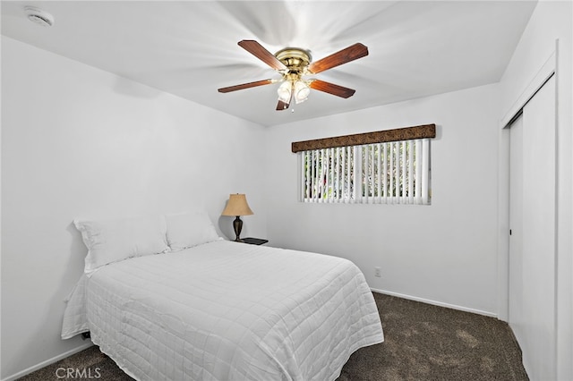 24802 La Plata Dr, Laguna Niguel, CA 92677 - carpeted bedroom with a ceiling fan and a closet