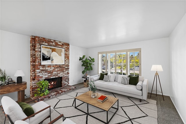 24802 La Plata Dr, Laguna Niguel, CA 92677 - living room featuring carpet and a brick fireplace