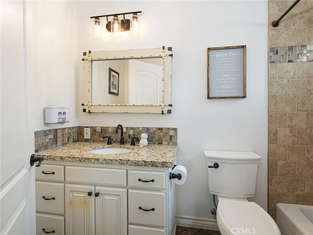 5243 E Monlaco Rd, Long Beach, CA 90808 - full bath with vanity, shower / bathtub combination, and backsplash