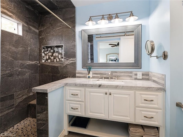 5243 E Monlaco Rd, Long Beach, CA 90808 - full bath with tiled shower and vanity