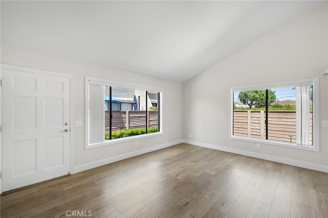 17842 Beard Ln Unit 88, Huntington Beach, CA 92647 - entryway with wood finished floors and vaulted ceiling