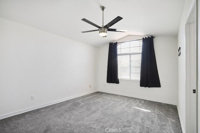 14226 Remington Ct, Fontana, CA 92336 - carpeted empty room with ceiling fan and lofted ceiling