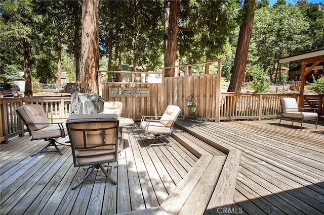 41394 Valley Of The Falls Dr, Forest Falls, CA 92339 - view of wooden deck