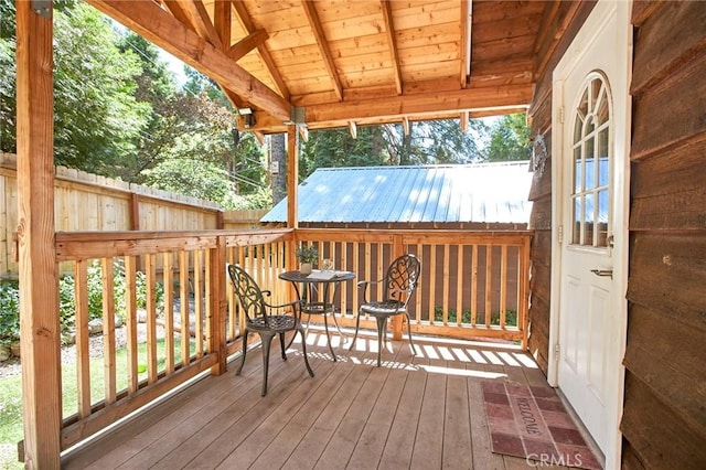 41394 Valley Of The Falls Dr, Forest Falls, CA 92339 - view of wooden deck