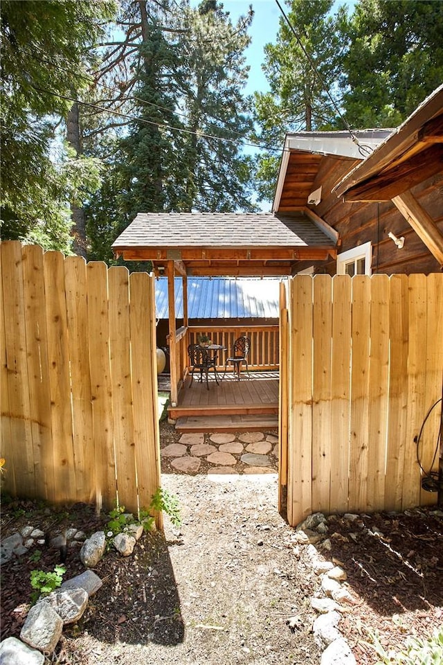 41394 Valley Of The Falls Dr, Forest Falls, CA 92339 - view of yard featuring a deck