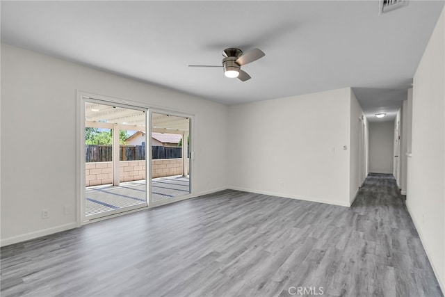 24933 Dracaea Ave, Moreno Valley, CA 92553 - unfurnished room with wood finished floors and ceiling fan