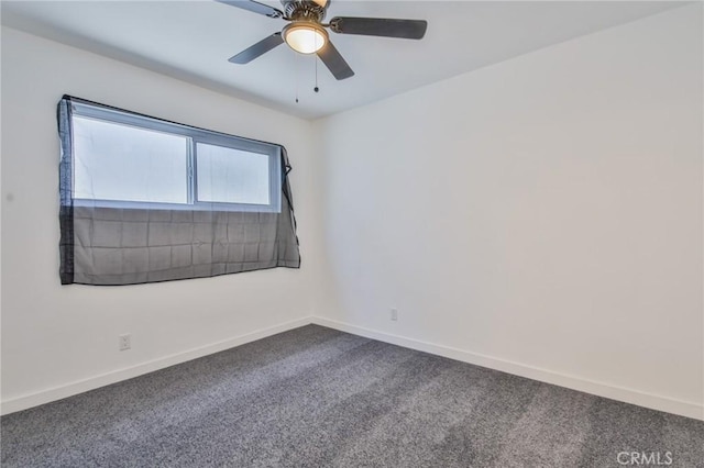 1026 W 109th St, Los Angeles, CA 90044 - spare room with dark colored carpet and ceiling fan