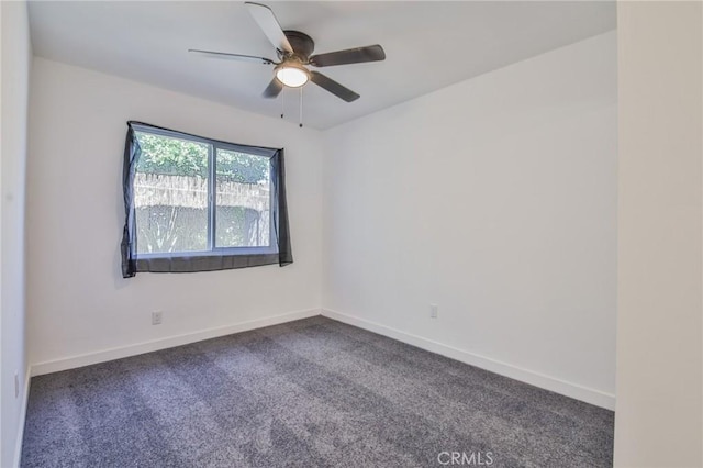 1026 W 109th St, Los Angeles, CA 90044 - unfurnished room with dark carpet and a ceiling fan